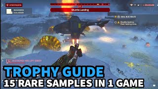 helldivers 2 - 15 rare samples in 1 match | samples are a diver's best friend trophy guide