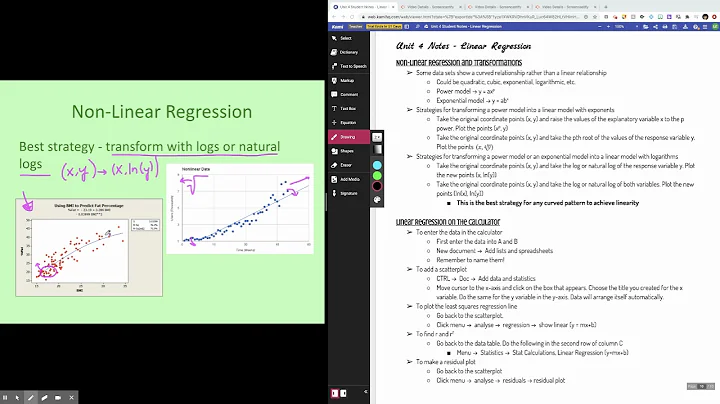 AP Statistics - Non Linear Regression