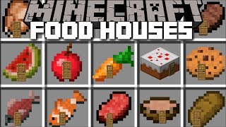 Minecraft FOOD HOUSE MOD / PLACE ANY FOOD AND CREATE HOUSES WITH THEM!! Minecraft