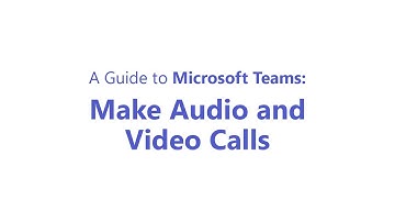 Microsoft Teams: Make audio and video calls