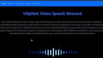 Visual Speech Network | ViSpNet | Lip Reading using Deep Learning