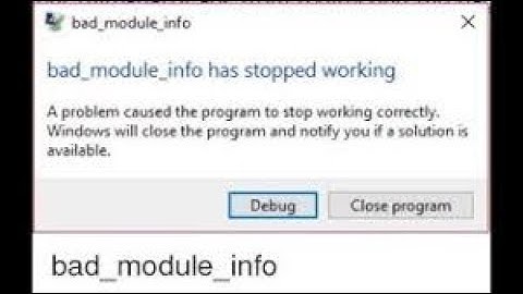 BAD MODULE ERROR 