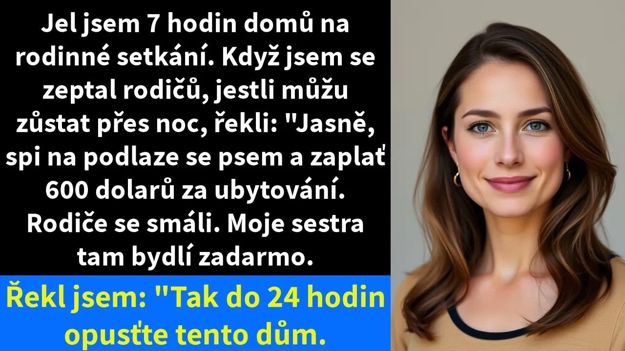 Den, kdy jsem slyšela vlastního otce říct: „Je to pro dobro rodiny," jsem pochopila, že jsem pro ně nikdy nebyla rodina – jen nástroj. Stála jsem za dveřmi, zatímco moje sestra šeptala plány a...
