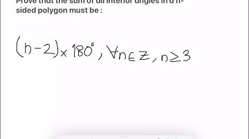Proof of the sum of interior angles in a n-sided polygon