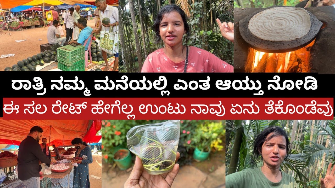 ರಾತ್ರಿ ನಮ್ಮ ಮನೆಯಲ್ಲಿ ಎಂತ ಆಯ್ತು ನೋಡಿ |ಈ ಸಲ ರೇಟ್ ಹೇಗೆಲ್ಲ ಉಂಟು ನಾವು ಏನು ತೆಕೊಂಡೆವು | kannada vlogs 