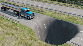 Cars Vs Giant Pit - Beamng Drive Beamng Smash