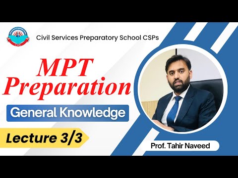 CSS 2026 MPT Revision Class 3 Of General Knowledge By Tahir Naveed Css2026 