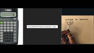 233 Distribute Over Subtraction to simplify expression