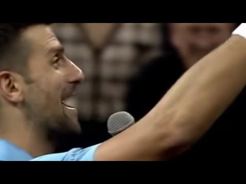 Джокович пее Луда по тебе на корта