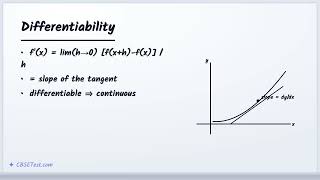 Class 12 Mathematics: Continuity and Differentiability | Vidya Explains | CBSETest.com