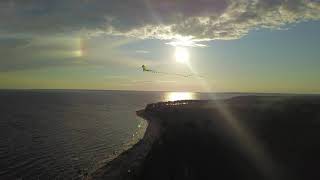 The kite. Drone view