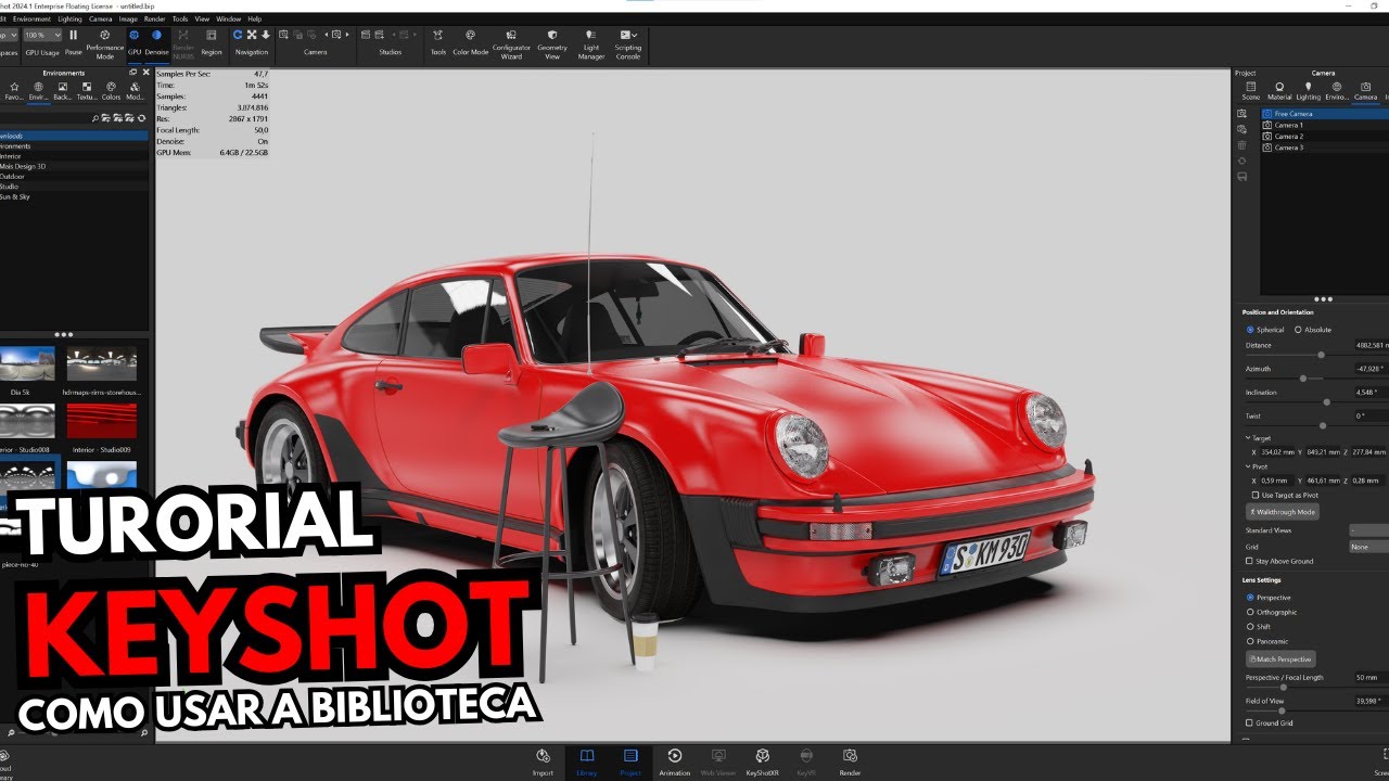 COMO USAR A BIBLIOTECA DO KEYSHOT - YouTube