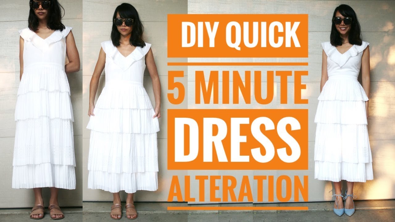 5-min. Alterations: tailor a bigger size dress in less than 5 mins.