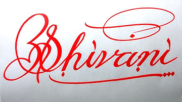 Shivani Name Signature Calligraphy Status | How to Cursive write with cut Marker #shivani @Shivani