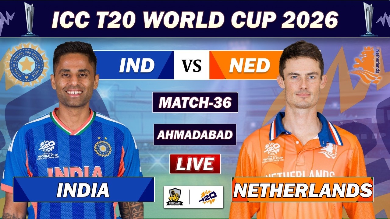INDIA vs NETHERLANDS MATCH 36 LIVE COMMENTARY| IND vs NED ICC T20 WORLD CUP CRICKET MATCH LIVE | IND