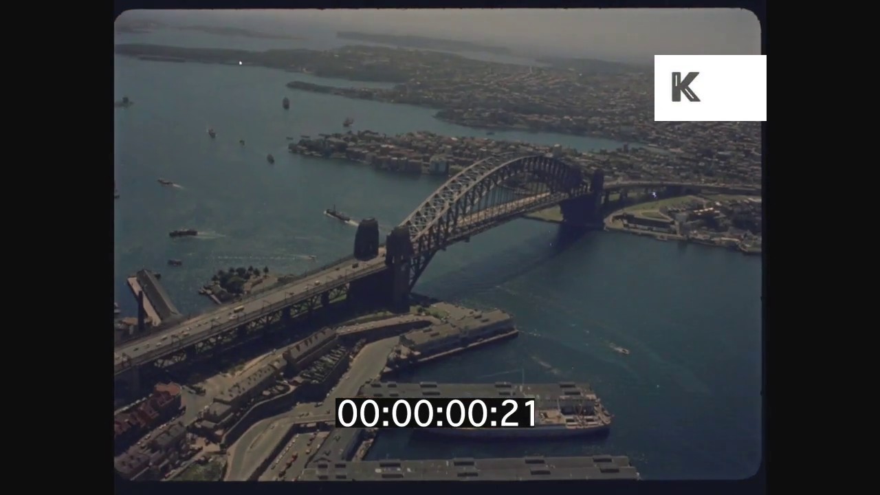 1960s Sydney Harbour Bridge Aerials, Australia from 35mm - YouTube