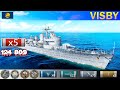 ✔ Лучший бой Эсминца "Visby" V уровень Европа | [ WoWS ] World of WarShips REPLAYS