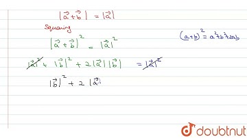 If vec(a) and vec(b) are two vector such that |vec(a) +vec(b)| =|vec(a)|, then show that vector ...