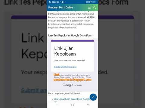 Link Ujian Kepolosan Google Form