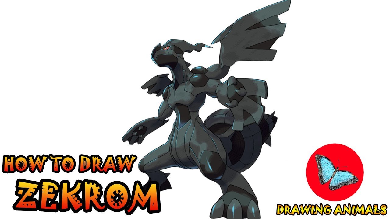 How To Draw Zekrom Pokemon Drawing Animals
