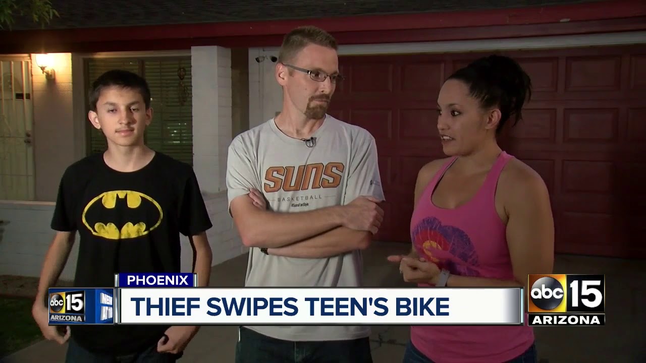 Bike thief caught on camera in Phoenix - YouTube