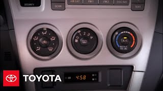 Matrix How-To: Climate Controls - Basic Operation | Toyota