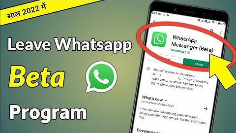 How To Leave Whatsapp Beta Program