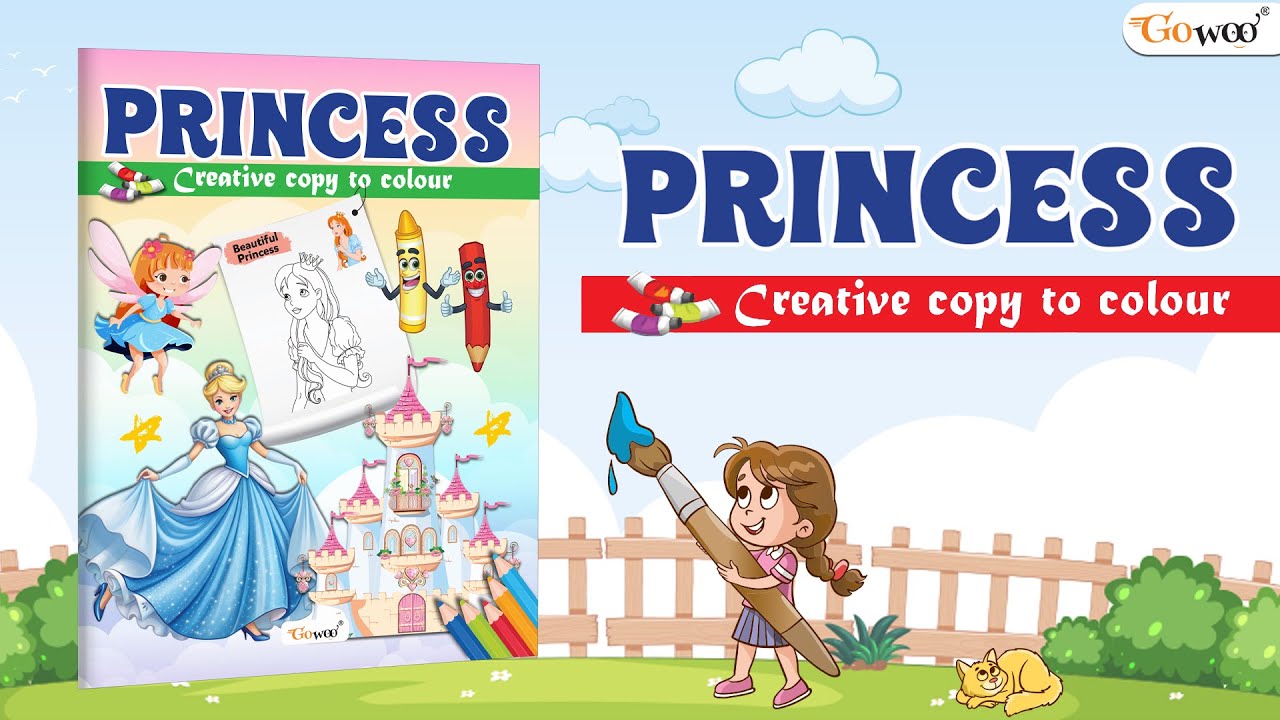 Princess Copy Princess – Creative Copy to Colour - YouTube