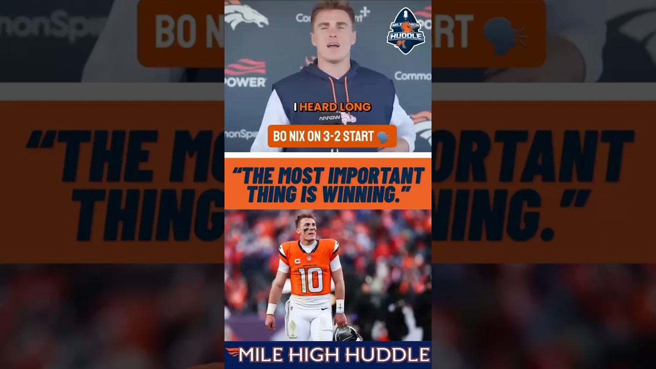 #Broncos QB Bo Nix Dishes On Winning