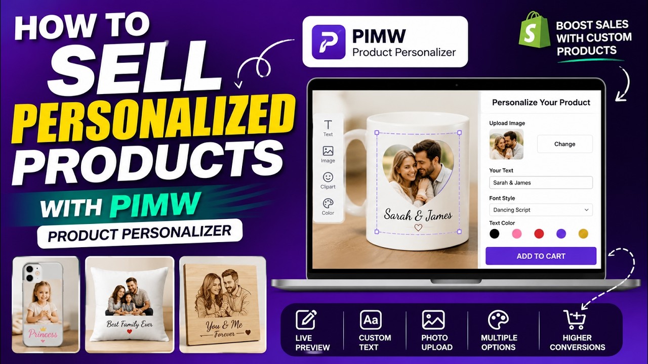 Print It My Way Shopify product personalizer demo video