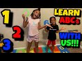 Alphabet hunt with kd  dezy  kids pretend play  kid fun