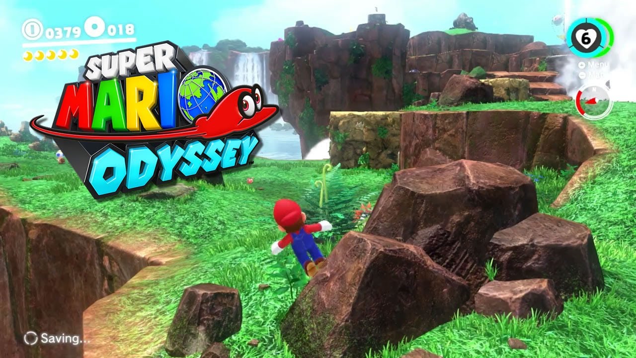 Mario Waterfall Super Mario Odyssey - Cascade Kingdom - Top of the Rubble - #16/880 ...
