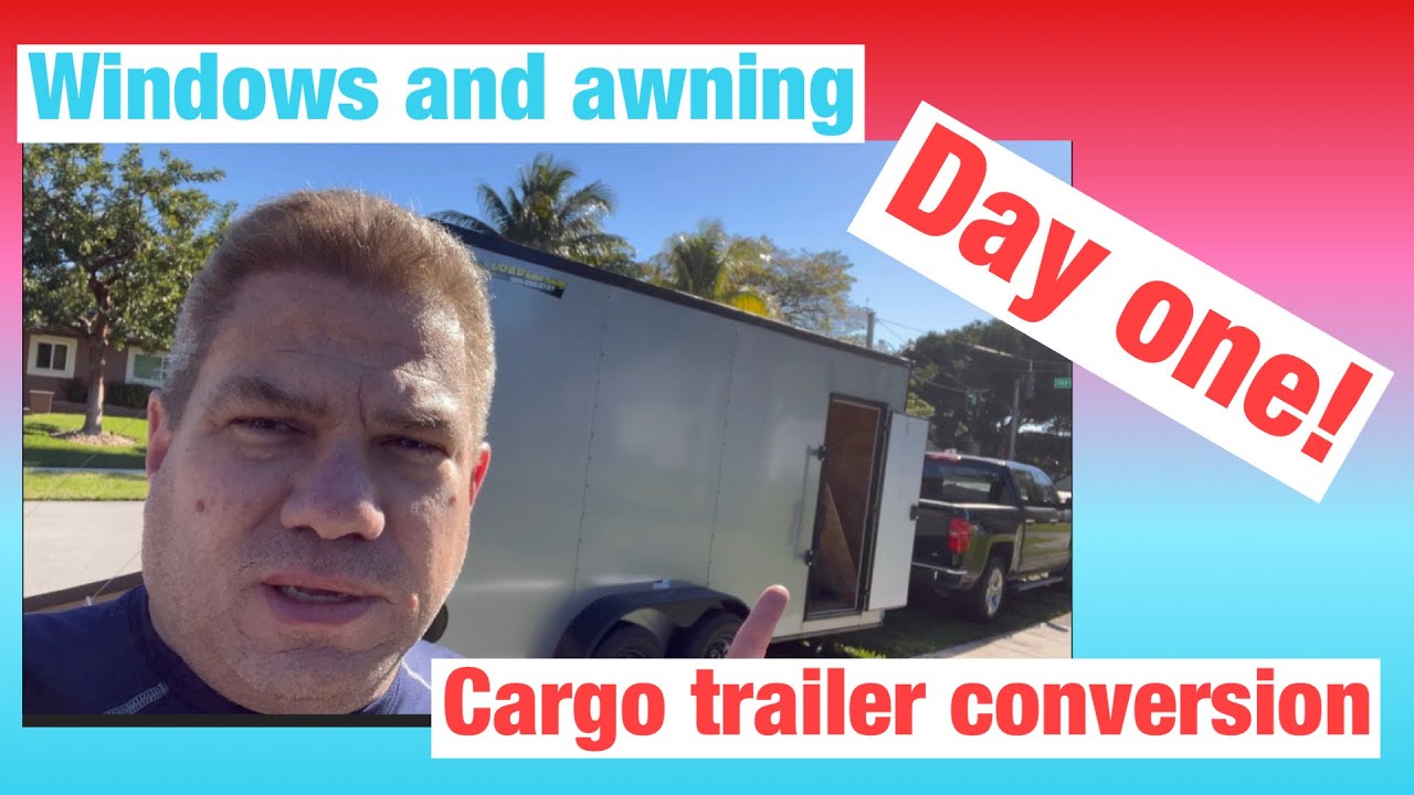 Cargo trailer awning and window install YouTube