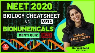 Biology Numerical Questions for NEET 2020: Part-2 | NEET Biology Preparation | Vedantu Biotonic