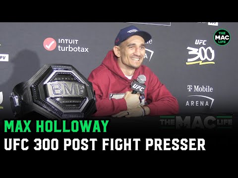 Max Holloway on Justin Gaethje KO; Eyes Ilia Topuria | UFC 300 Post Press Conference