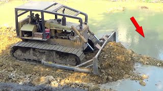 Bulldozer Working in Deep Muddy Project! Land Filling Process! Amazing Construction Video !!!