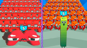 MAX LEVEL in MERGE ALPHABET vs NUMBERBLOCK LORD RUN! #5