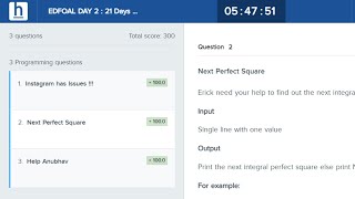HackerEarth Online Test | EDFOAL DAY 2 : 21 Days of Code | Easy Problem For Beginners | Explained ✌🎉