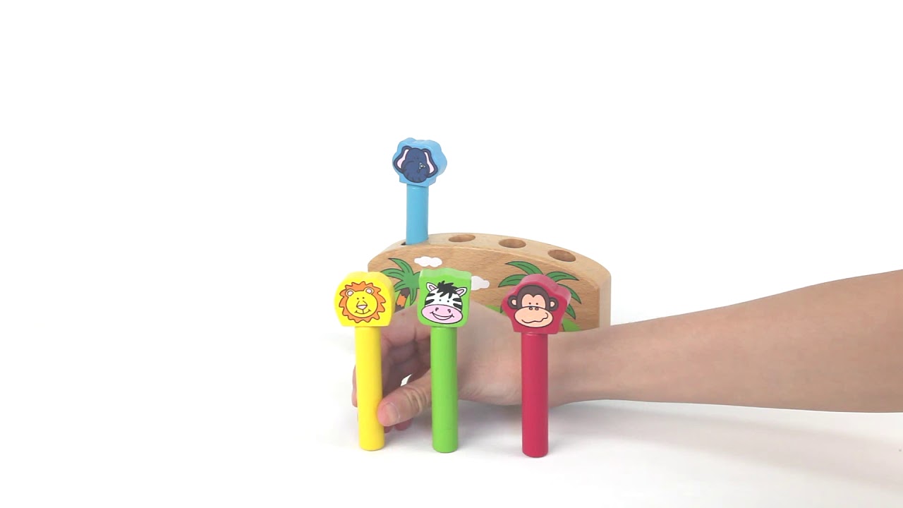 Viga Animal Pop Up – Jouet à Ressorts En Bois Pour Bébé à Partir De 2 Ans