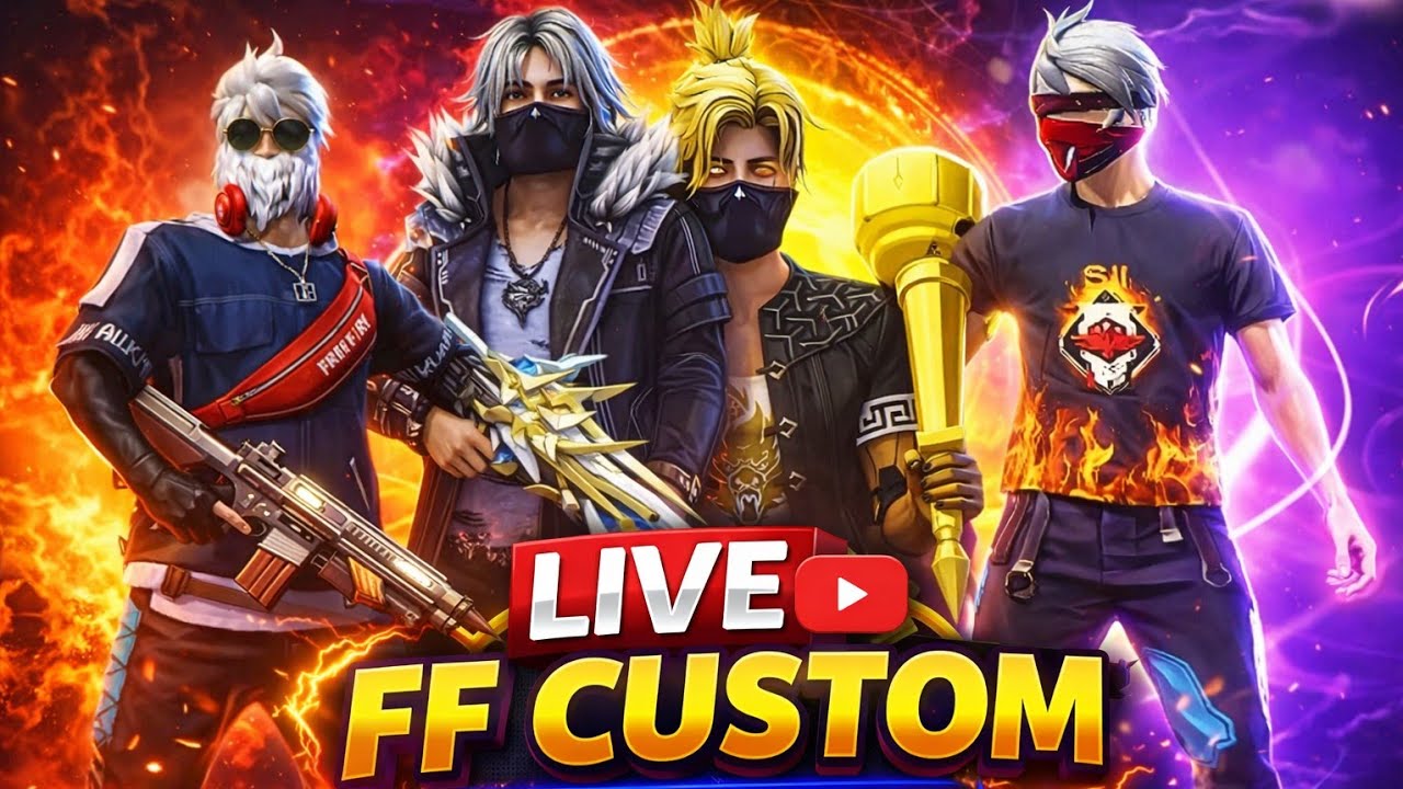 🔴 LIVE FF CUSTOM ROOM | Headshot Challenge😈 - YouTube