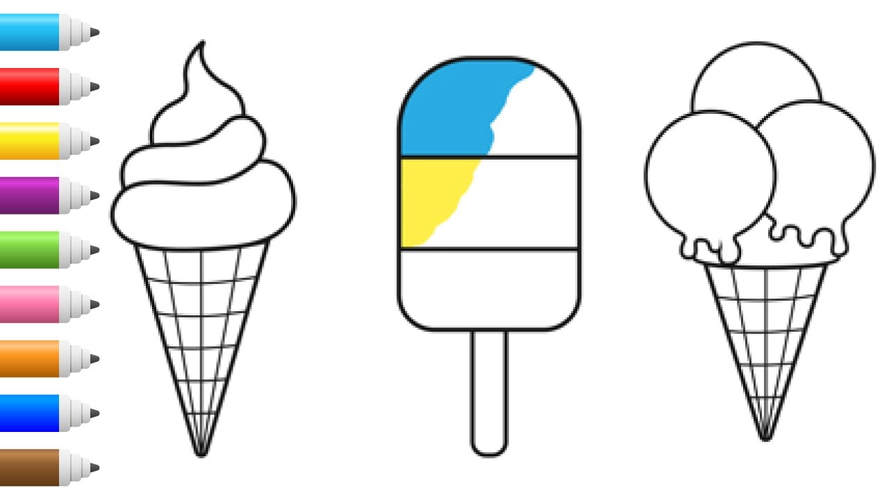 Download How to Draw Ice Cream - Coloring Page Coloring Book ...