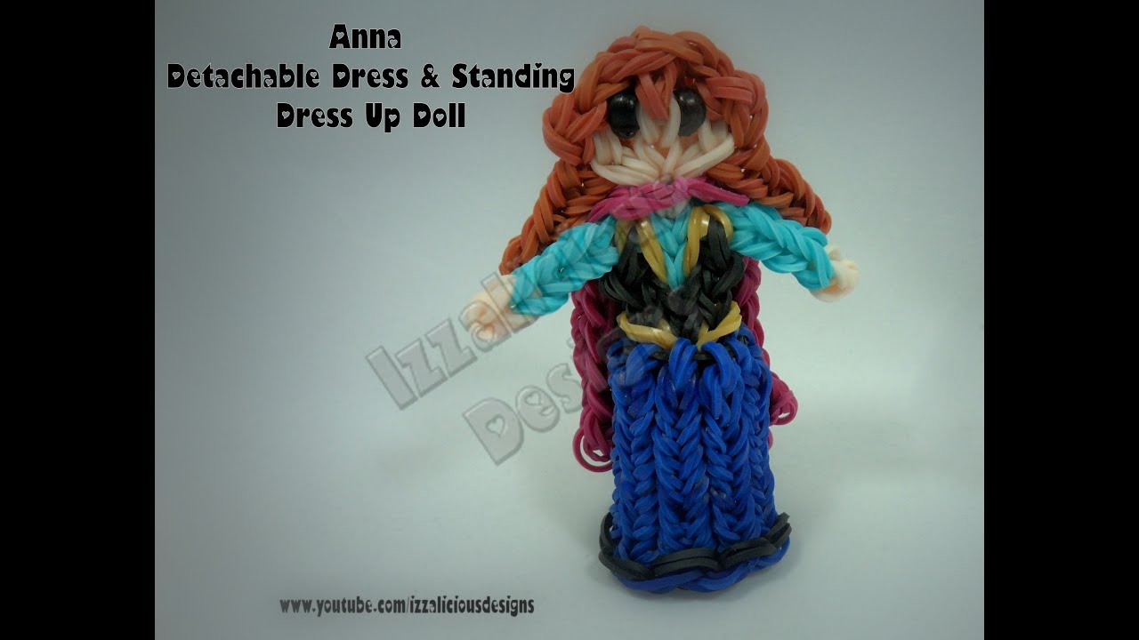 Rainbow Loom Princess Anna Charm/Action Figure - Detachable Skirt & Standing Doll - Gomitas