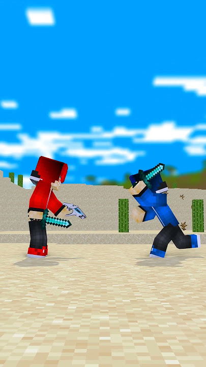 DUEL ERAH VS EDWIN👑  #minecraft #lucu #animasi