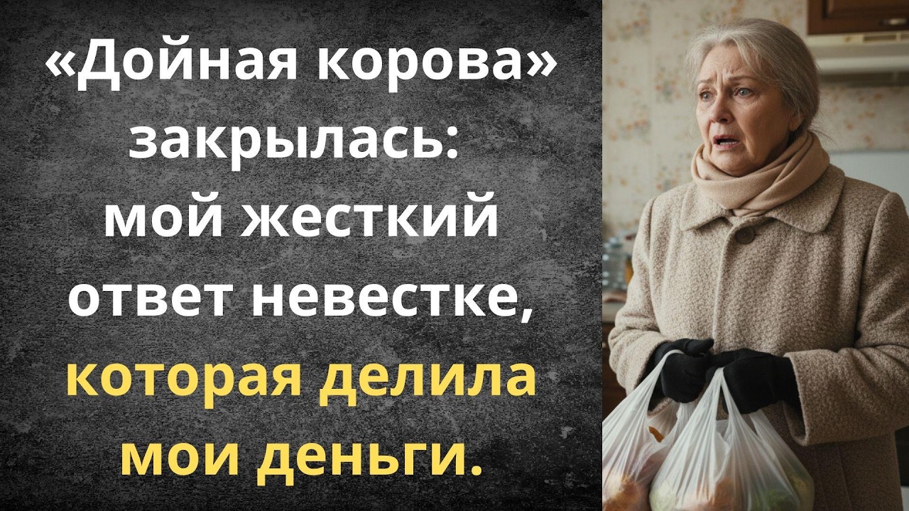 Невестка назвала меня «дойной коровой» | Истории из жизни