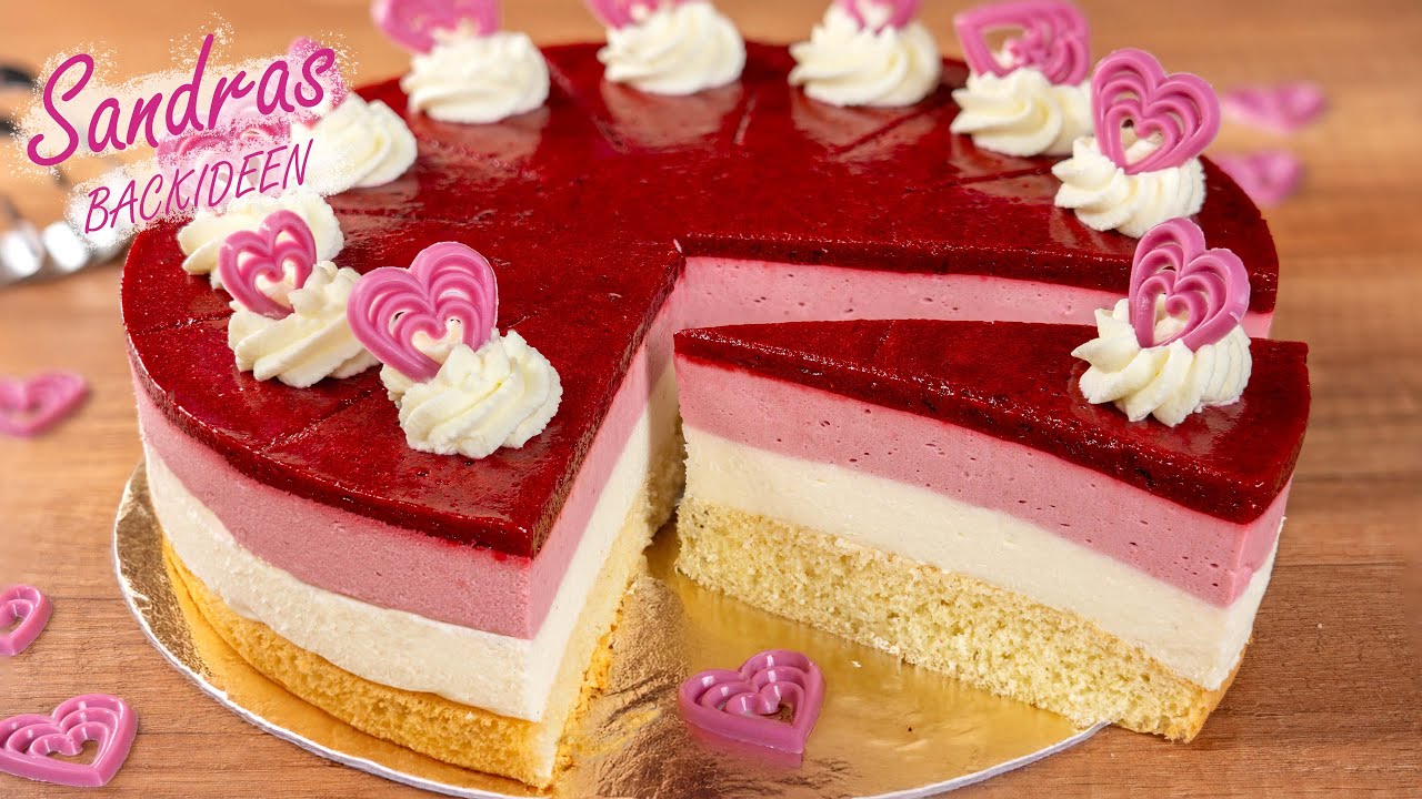 Himbeer-Vanille-Torte 💕 Die perfekte Valentinstagstorte!
