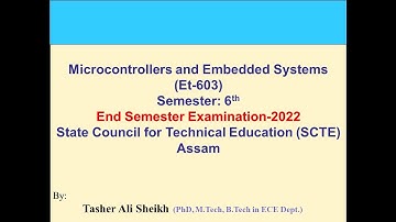 Microcontrollers and Embedded Systems (MES) Question Paper-2022, PART-A solution, Polytechnic Assam.