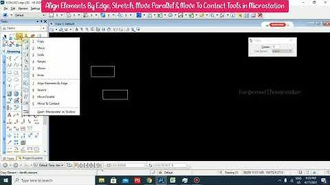 Align Elements By Edge, Stretch, Move Parallel & Move To Contact Tools in Microstation