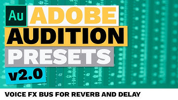 Voice FX Bus for Reverb and Delay (Adobe Audition Presets)