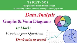 TS ICET 2024 || Data Analysis || Graphs || Venn Diagrams || Pie Chart || 10 Marks || Easy Trick
