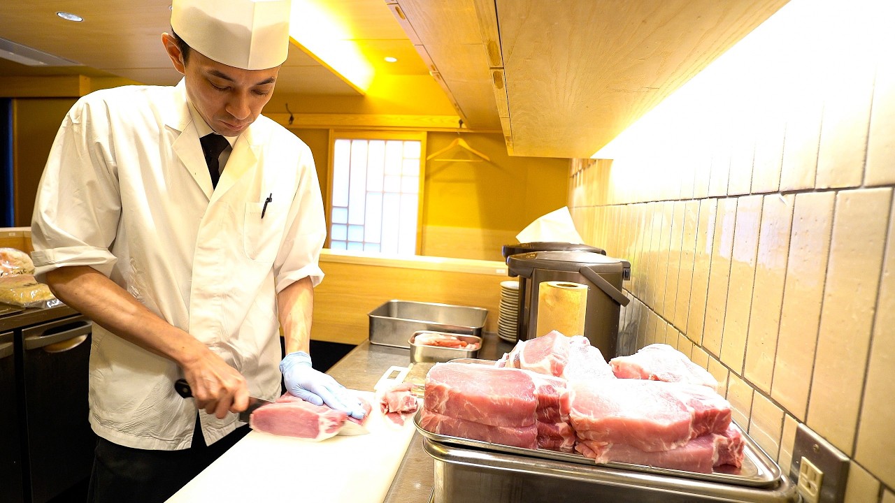 蓋の閉まらないカツ丼にお客さんが殺到する「とんかつ一」に密着